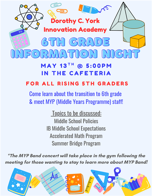 6th Grade Information Night